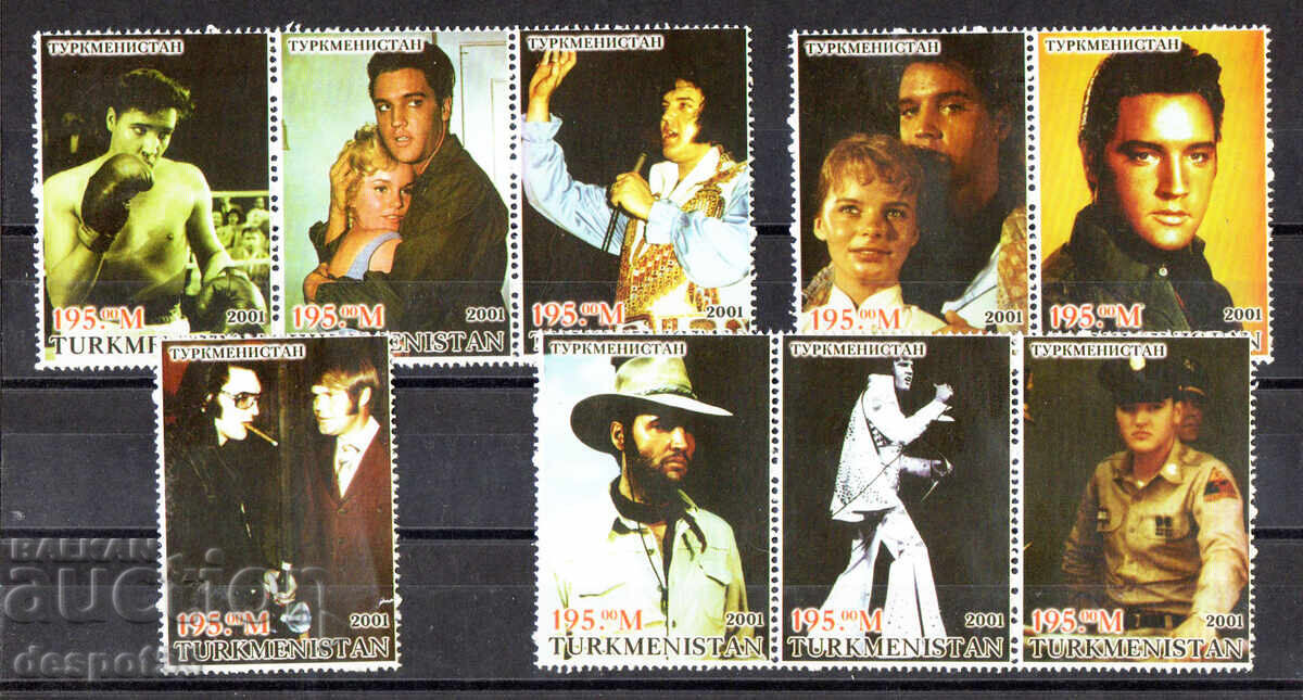 2001 Τουρκμενιστάν. Οι εικόνες του 20ου αιώνα - Έλβις Πρίσλεϊ. ΠΑΡΑΝΟΜΟ