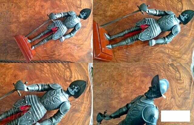 Large metal conquistador figure 42 cm - 5