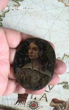 Tablou din secolul al XVII-lea "Portret de băiat", ulei pe cupru miniatură