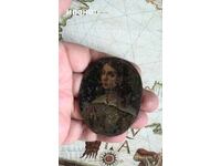 Painting 17th century "Portrait of a boy", oil on copper miniature