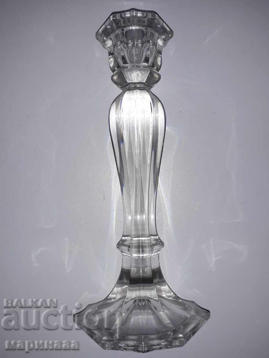 NEW MASSIVE CRYSTAL CANDLEHOLDER. AUSTRIA with price 15.00 BGN | € 7.67 NEW MASSIVE CRYSTAL CANDLEHOLDER. AUSTRIA with price 15.00 BGN | € 7.67