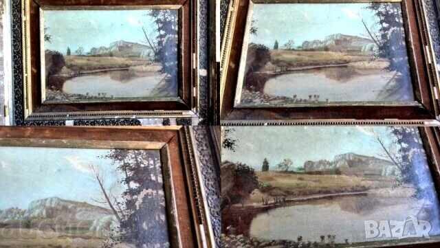 Tablou vechi în ulei din Franța, secolul al XIX-lea, cu ștampilă pe ramă - 5 Tablou vechi în ulei din Franța, secolul al XIX-lea, cu ștampilă pe ramă - 5