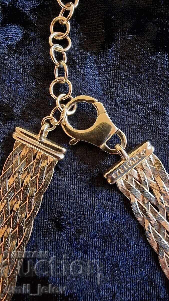 Lanț (placat cu aur) de argint, colier, lănțișor, lanț - proba 0.925 cu preț 119.00 BGN | € 60.84