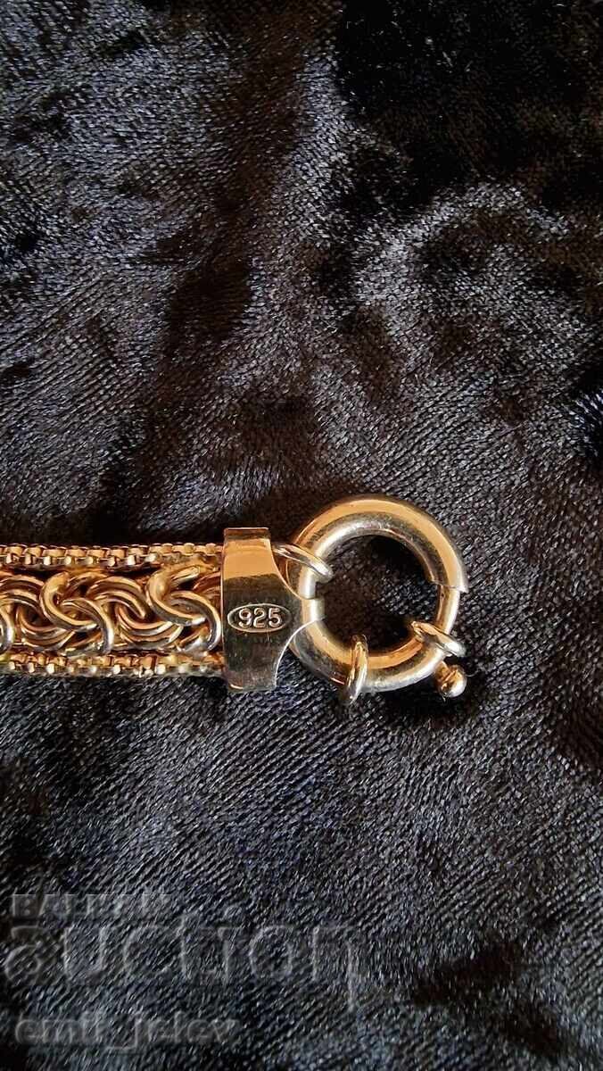 Silver (gold-plated) bracelet - 0.925 hallmark with price 74.00 BGN | € 37.84