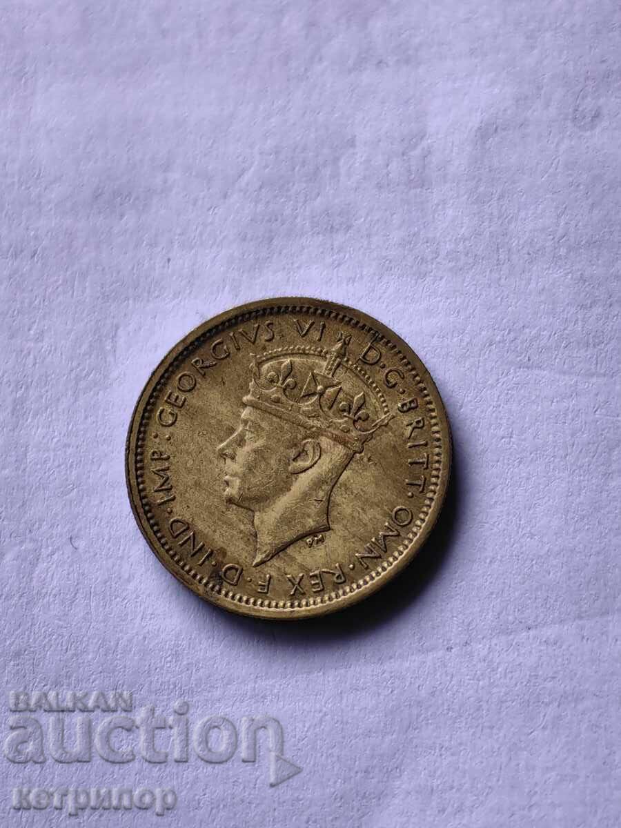 6 pence British West Africa 1942 with price 25.00 BGN | € 12.78