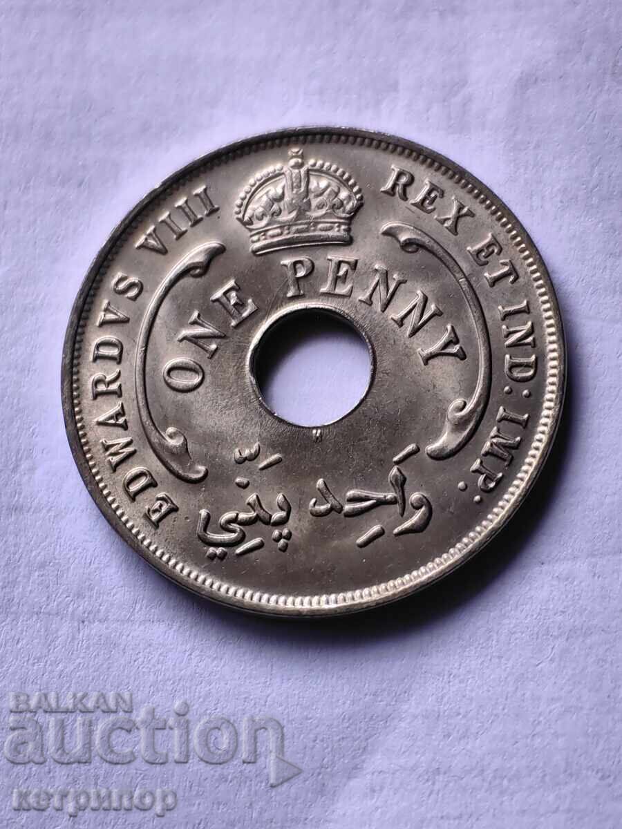1 penny Africa de Vest Britanică 1936 1 penny Africa de Vest Britanică 1936