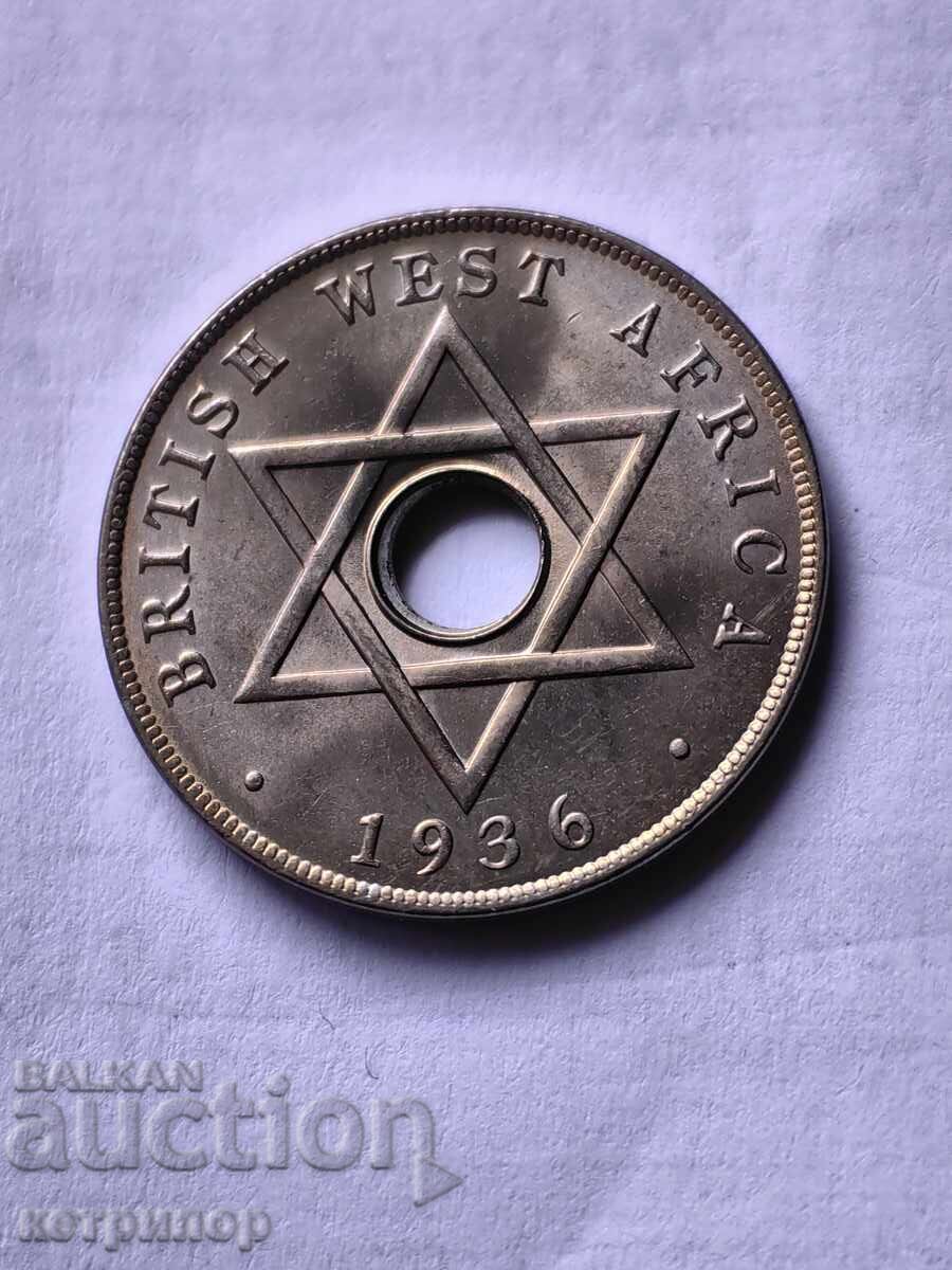 1 пени Британска Западна Африка 1936 г с цена 49.00 лв. | € 25.05