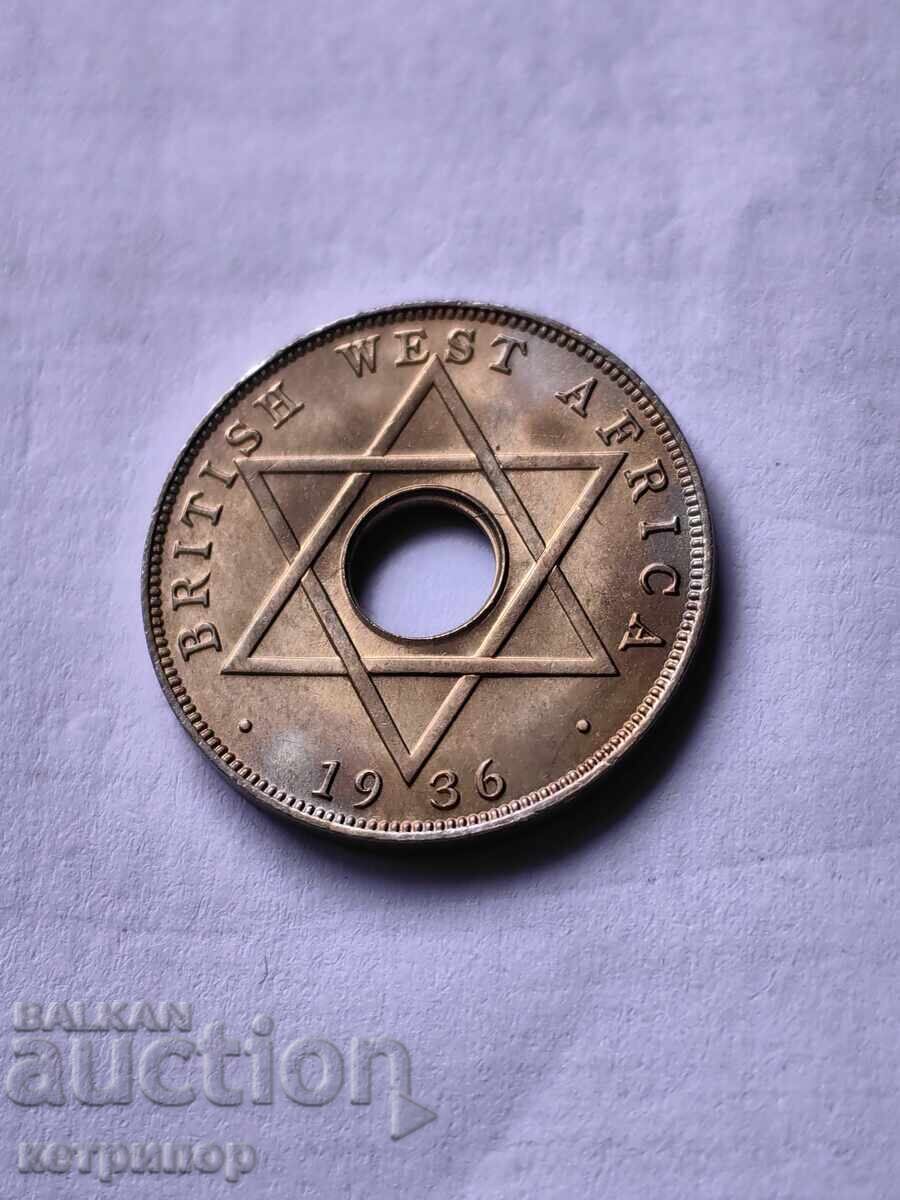 1/2 penny Africa de Vest Britanică 1936 cu preț 48.00 BGN | € 24.54