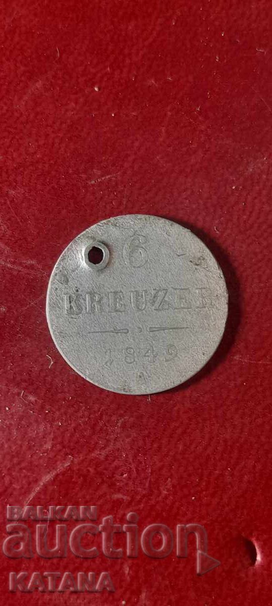 6 κρόιτσερ 1849 / 6 κρόιτσερ