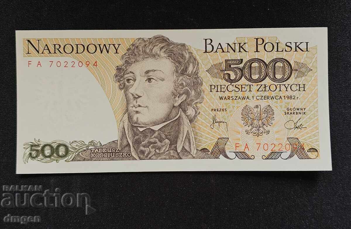 500 zloți Polonia 1982 UNC