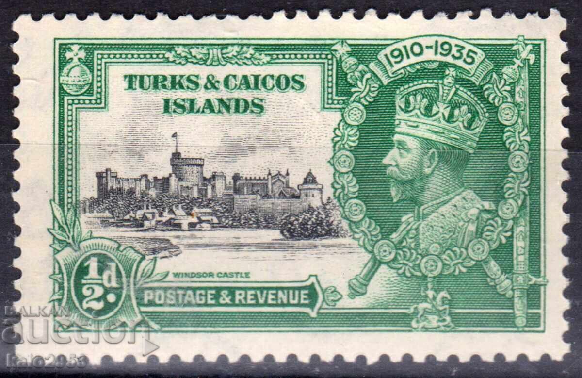 GB/Turks&Caicos Isl.-1935-KG V-25г.на престола,MLH