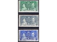 GB/Insulele Turks și Caicos - 1937 - Încoronarea KG VI & QE - serie, MLH