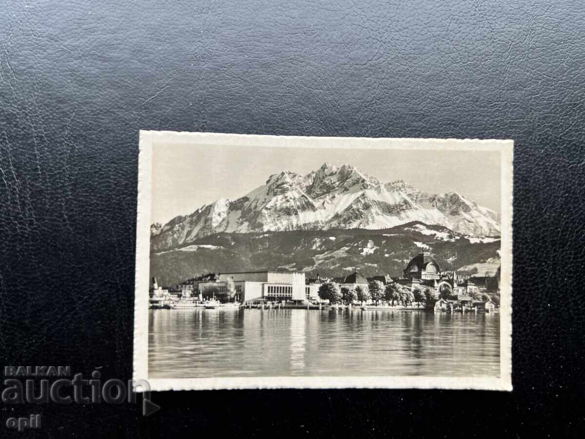 Small Old Postcard - Switzerland - Lucerne and Pilatus