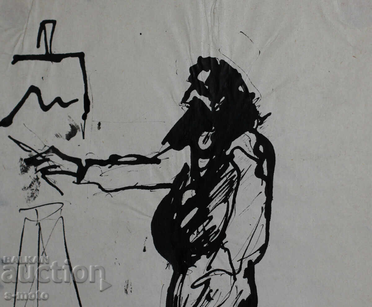 Παράδοση Παλιά μελάνη, πορτρέτο, μέσα του 20ου αιώνα