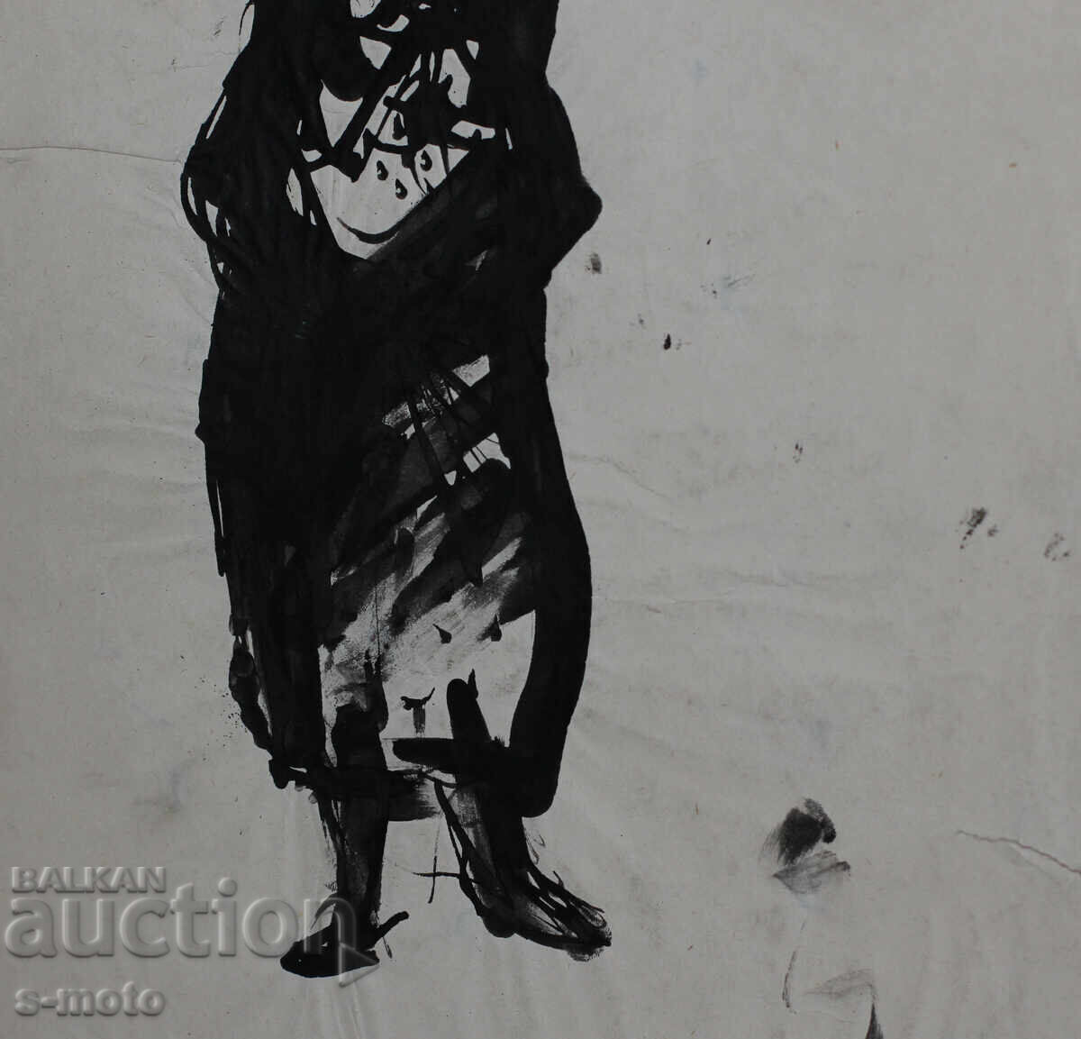 Стара рисунка туш, жена, средата на 20 - ти век - 6