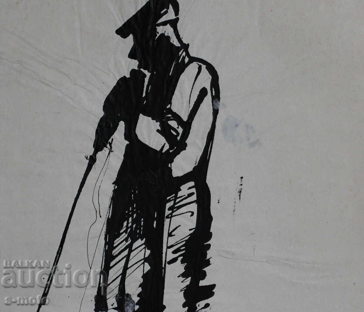 Παλιά μελάνη, ηλικιωμένος άνδρας, μέσα 20ου αιώνα - 5