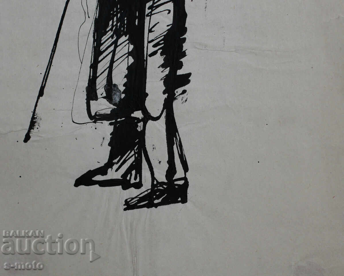 Παλιά μελάνη, ηλικιωμένος άνδρας, μέσα 20ου αιώνα - 7