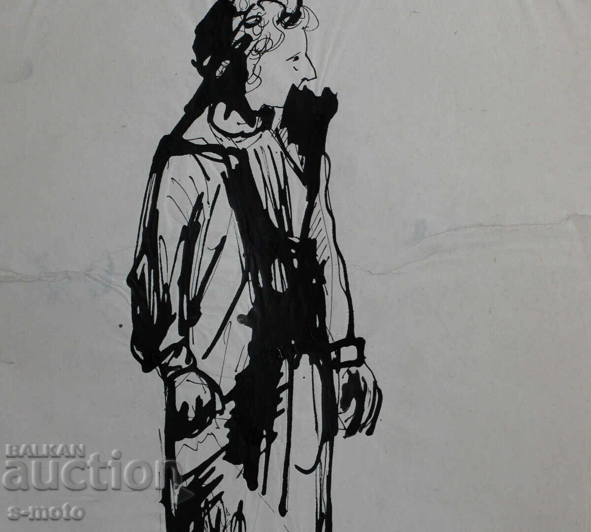 Παλιά μελάνη, πορτρέτο άνδρα, μέσα 20ου αιώνα - 6