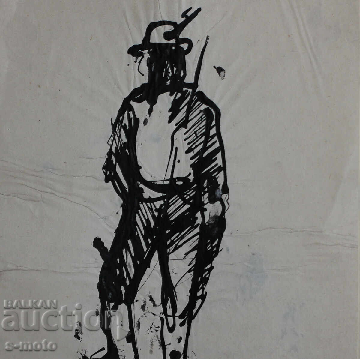 Παλιά μελάνη, πορτρέτο άνδρα, μέσα 20ου αιώνα - 5