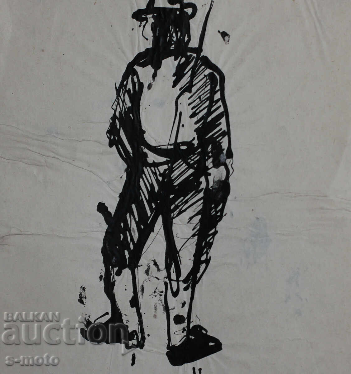 Παλιά μελάνη, πορτρέτο άνδρα, μέσα 20ου αιώνα - 7