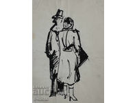 Desen vechi în tuș, figuri, mijlocul secolului al XX-lea