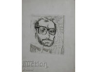 Γραφικά του Ιβάν Γκάζντοφ με ξηρή χάραξη, αυτοπροσωπογραφία