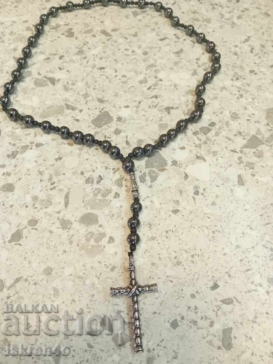 Răstignire, Colier, Colier Bărbați Hematit/Lapis Lazuli cu preț 120.00 BGN | € 61.36 Răstignire, Colier, Colier Bărbați Hematit/Lapis Lazuli cu preț 120.00 BGN | € 61.36