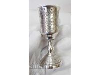 Rară ceșcuță rusească de argint pentru vodcă, țaristă, 84 pr. VS