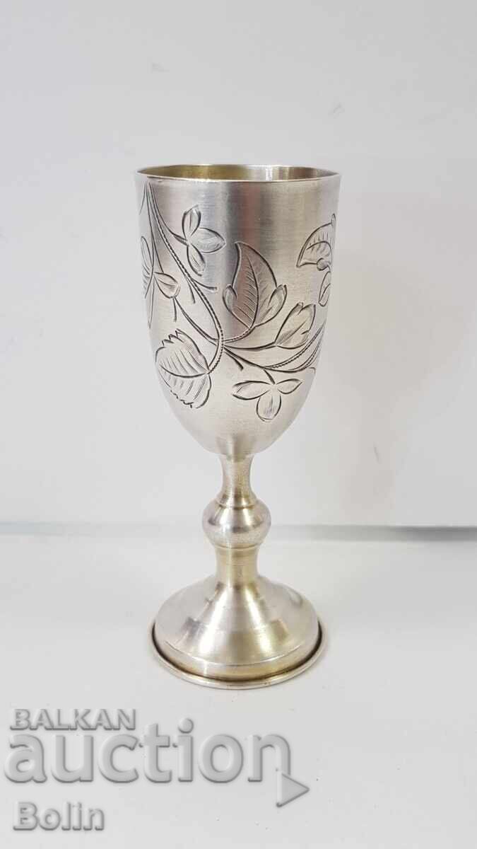 Delivery of Beautiful silver Russian Tsar vodka shot glass 84 pr. R.A