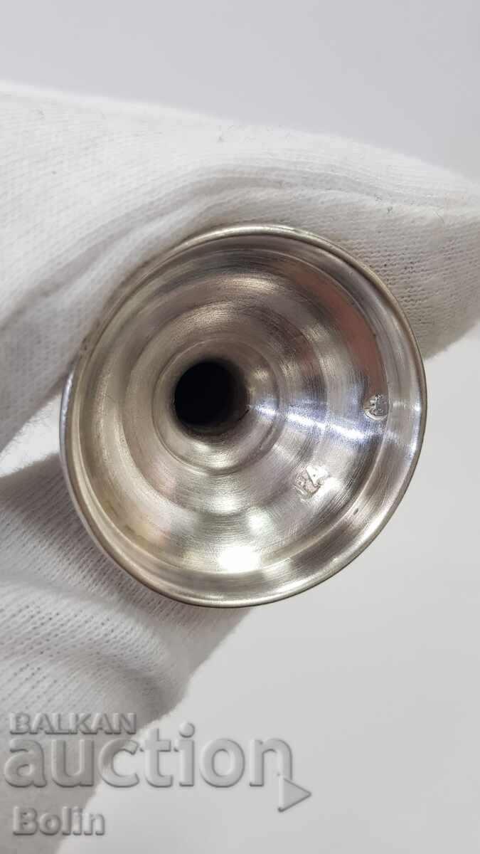 Beautiful silver Russian Tsar vodka shot glass 84 pr. R.A - 6