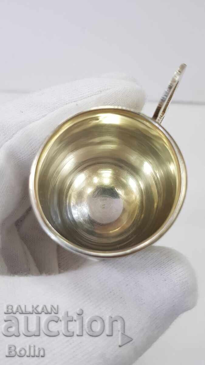 Delivery of Rare Russian Imperial Silver Vodka Cup 84 pr. AK