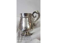 Rară ceșcuță rusească țaristă de argint pentru vodcă 84 pr. VF
