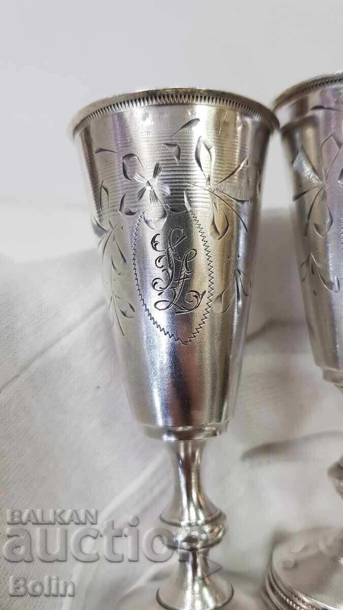 2 τμχ. ασημένια ρωσικά τσαρικά φλιτζάνια φλιτζάνι για βότκα 84 πρ με τιμή 390.00 BGN | € 199.40 2 τμχ. ασημένια ρωσικά τσαρικά φλιτζάνια φλιτζάνι για βότκα 84 πρ με τιμή 390.00 BGN | € 199.40