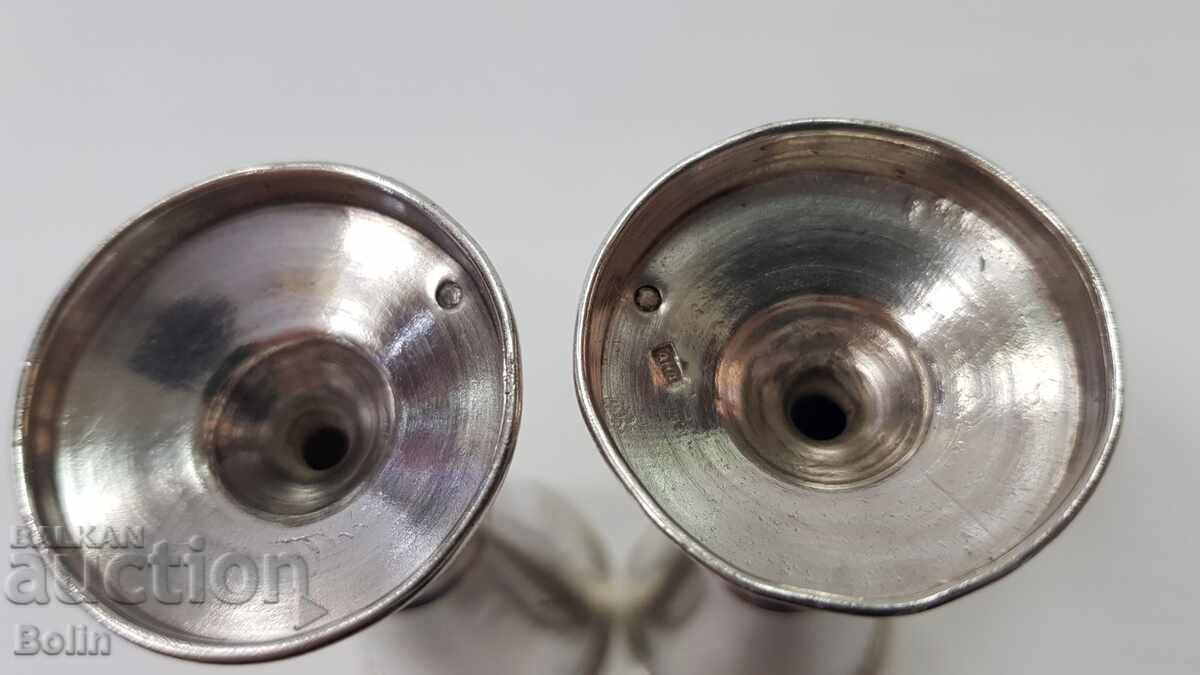 2 τμχ. ασημένια ρωσικά τσαρικά φλιτζάνια φλιτζάνι για βότκα 84 πρ - 7 2 τμχ. ασημένια ρωσικά τσαρικά φλιτζάνια φλιτζάνι για βότκα 84 πρ - 7