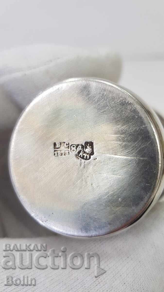 Rare Russian Imperial Silver Vodka Shot Glass 84pr. VS. 1873 - 7