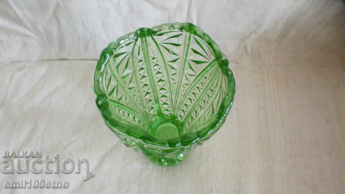 Old vase, colored glass with price 8.00 BGN | € 4.09 Old vase, colored glass with price 8.00 BGN | € 4.09