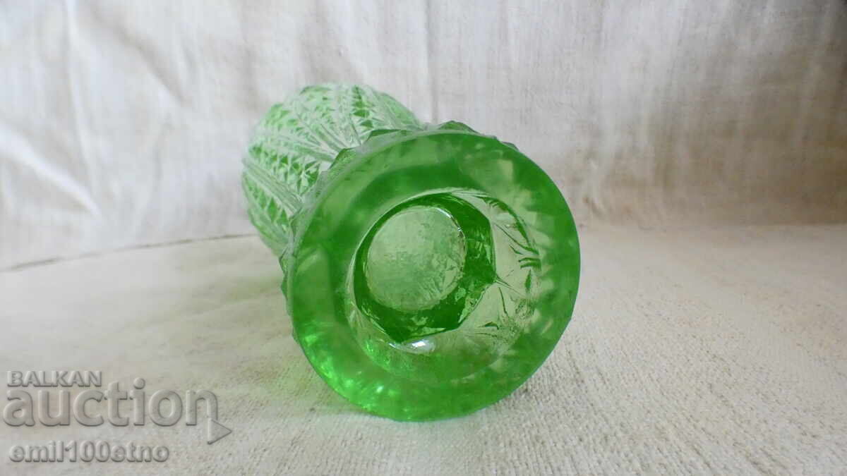 Auction Old vase, colored glass Auction Old vase, colored glass