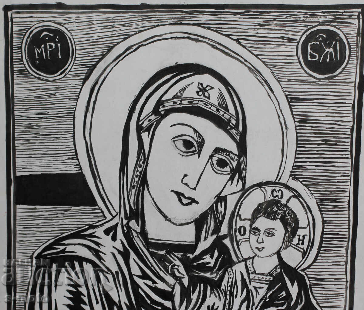 Доставка на Графика, дърворез, Дева Мария с Младенеца Доставка на Графика, дърворез, Дева Мария с Младенеца