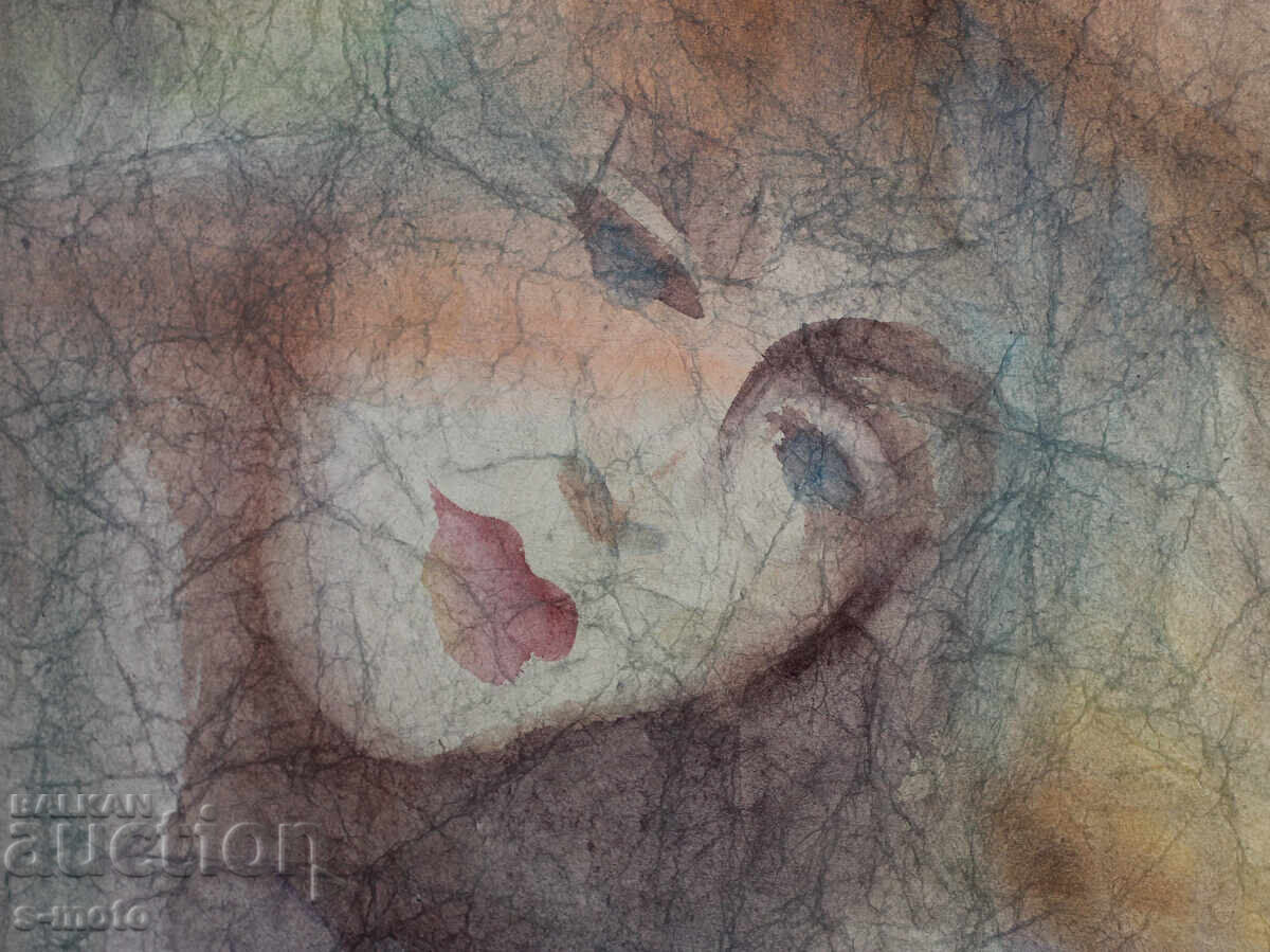 Tablou acuarelă portret feminin - 5 Tablou acuarelă portret feminin - 5