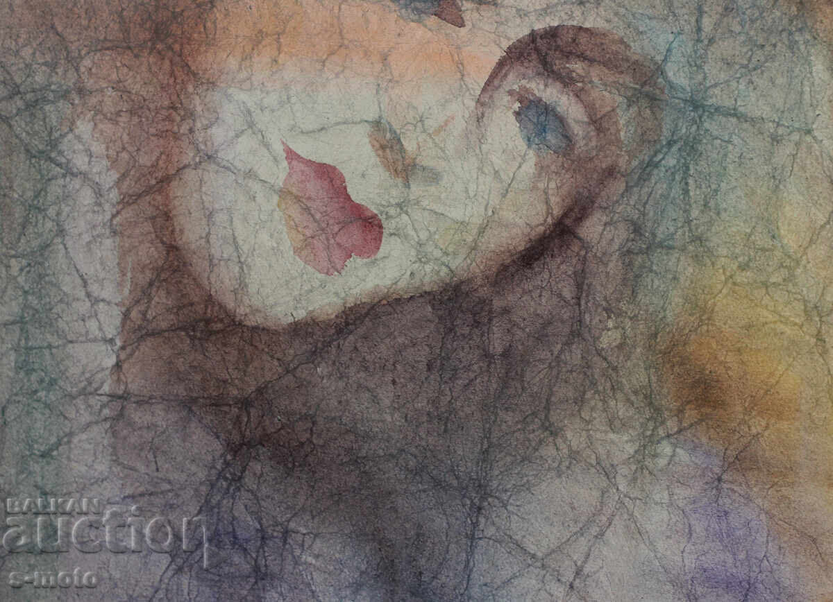 Tablou acuarelă portret feminin - 6 Tablou acuarelă portret feminin - 6