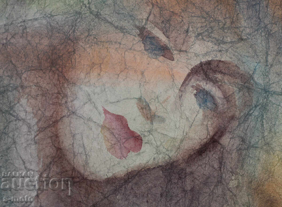 Tablou acuarelă portret feminin - 7 Tablou acuarelă portret feminin - 7