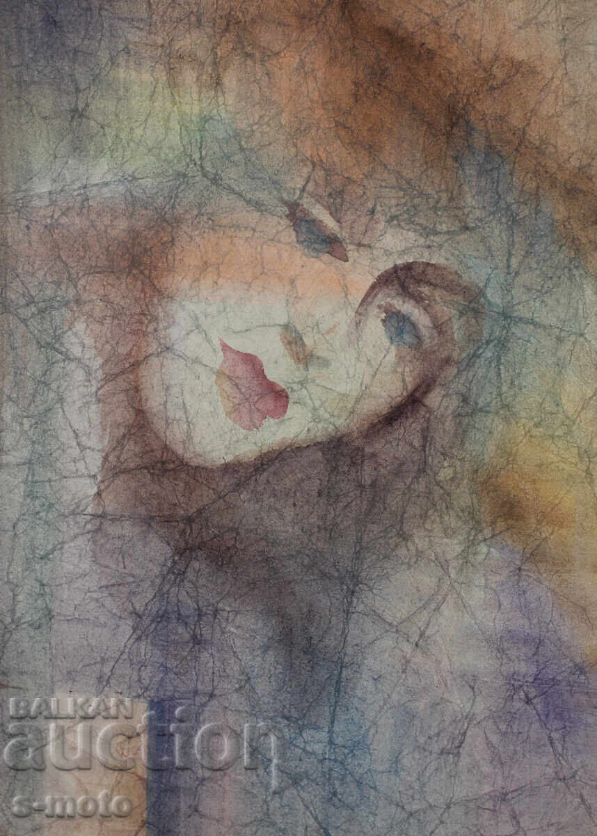 Tablou acuarelă portret feminin Tablou acuarelă portret feminin