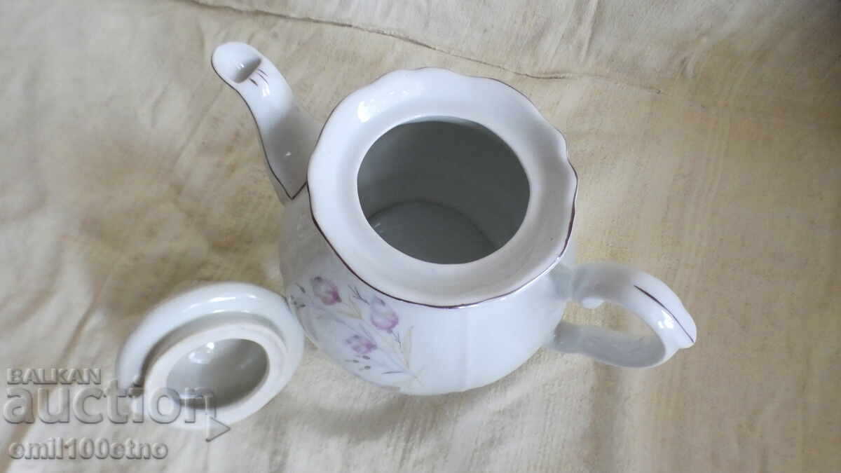 Teapot old Bulgarian porcelain Kosta Yordanov Vidin - 5 Teapot old Bulgarian porcelain Kosta Yordanov Vidin - 5