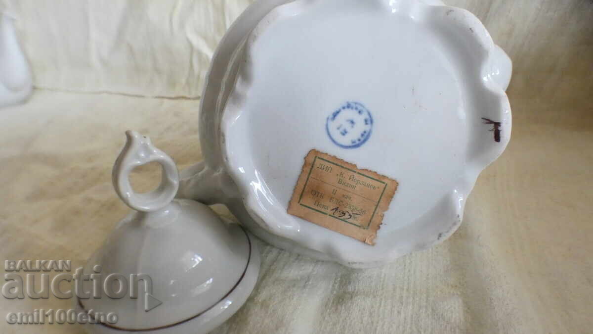 Teapot old Bulgarian porcelain Kosta Yordanov Vidin - 6 Teapot old Bulgarian porcelain Kosta Yordanov Vidin - 6