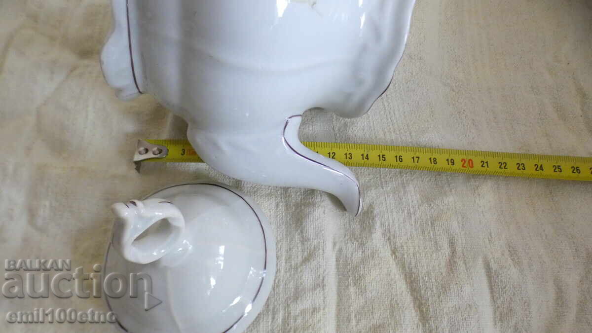 Teapot old Bulgarian porcelain Kosta Yordanov Vidin - 7 Teapot old Bulgarian porcelain Kosta Yordanov Vidin - 7