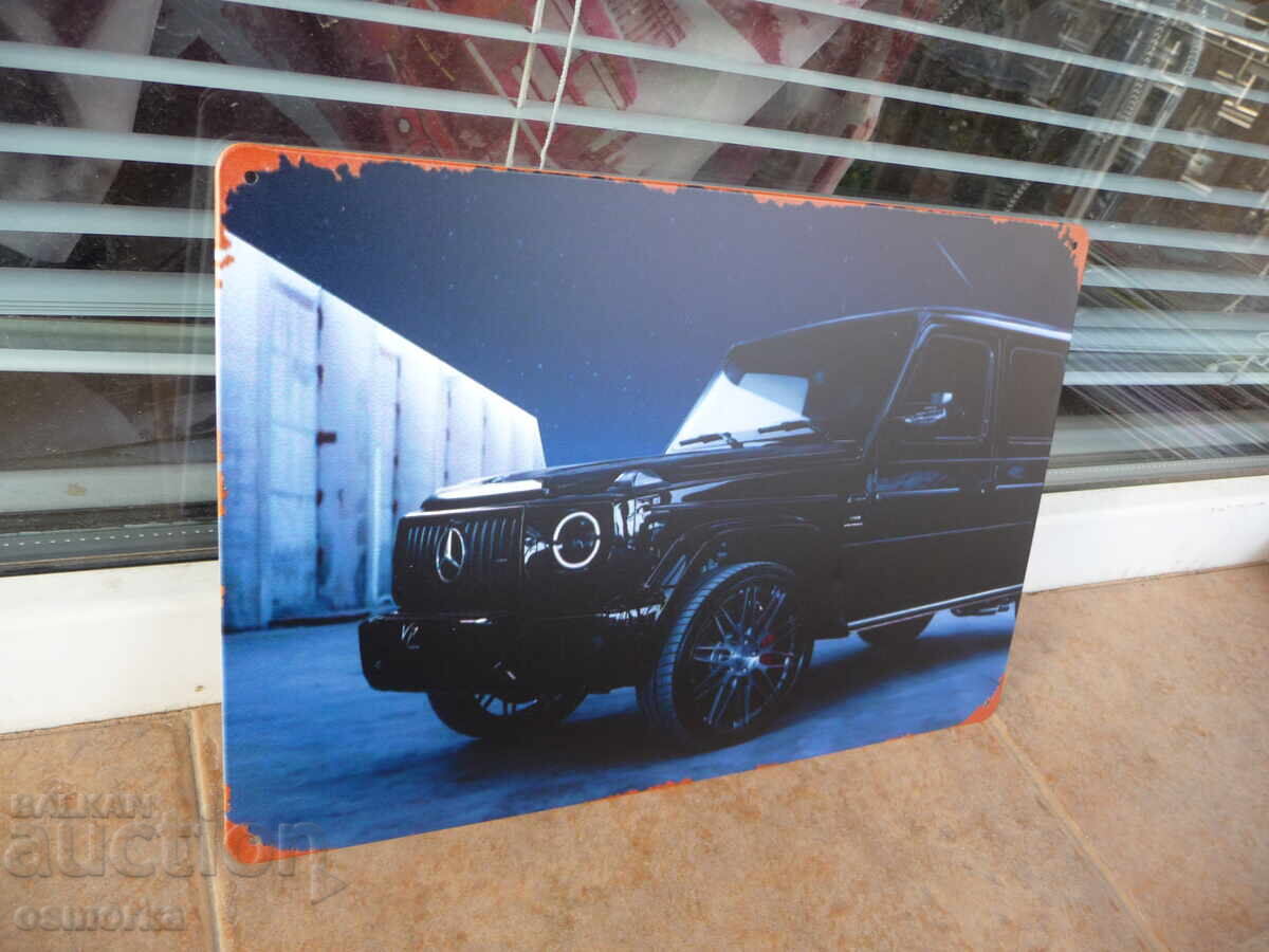 Μεταλλική πινακίδα αυτοκίνητο τζιπ Mercedes Benz AMG Angel Eyes γυαλιστερό με τιμή 18.00 BGN | € 9.20 Μεταλλική πινακίδα αυτοκίνητο τζιπ Mercedes Benz AMG Angel Eyes γυαλιστερό με τιμή 18.00 BGN | € 9.20