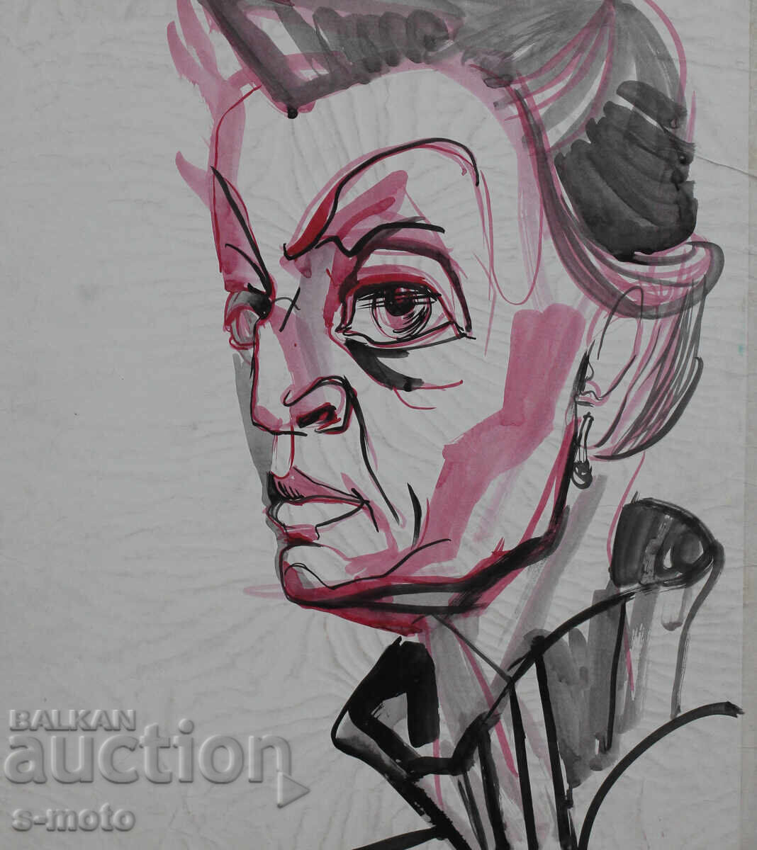 Картина акварел портрет с цена 250.00 лв. | € 127.82