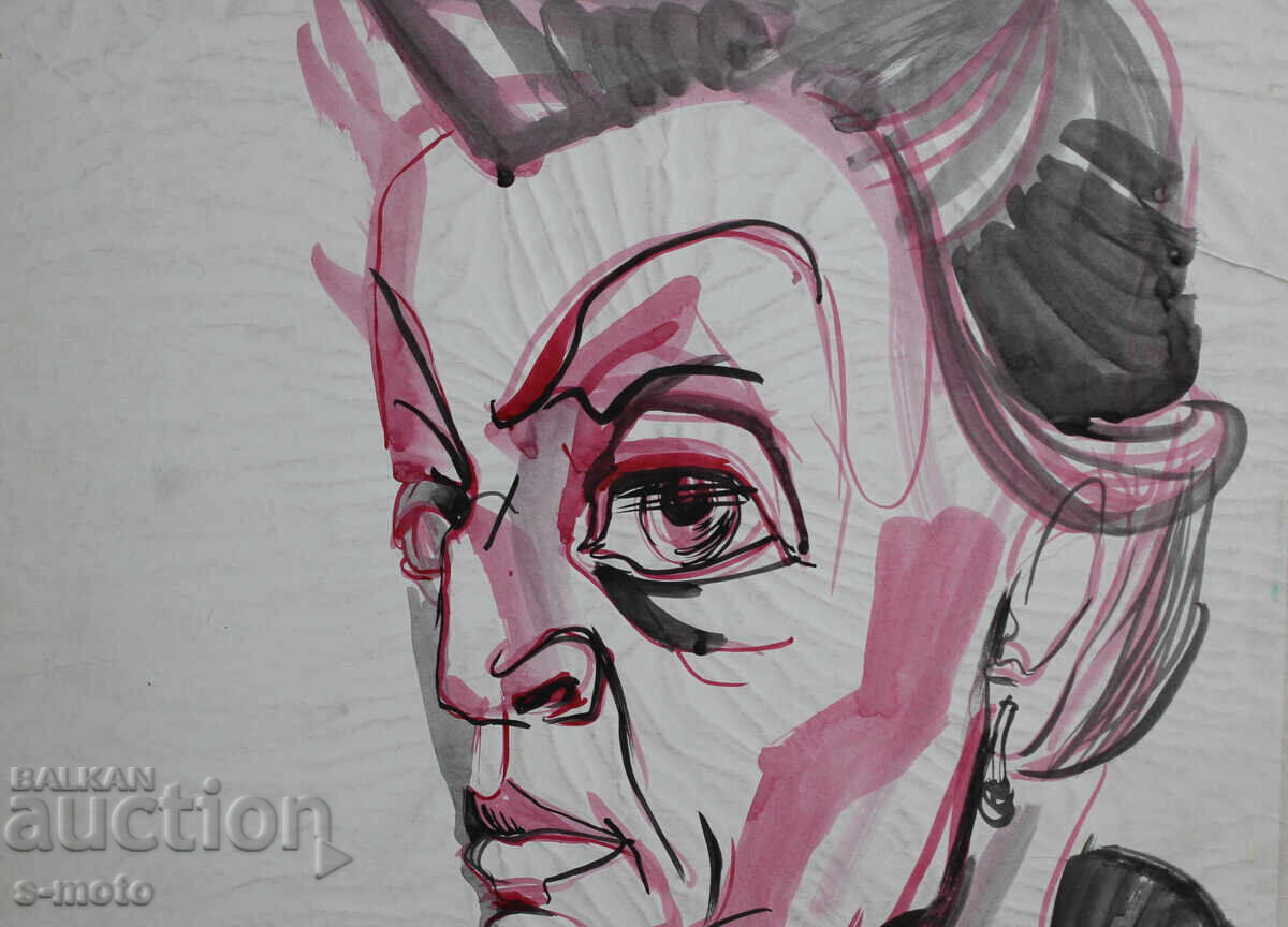 Доставка на Картина акварел портрет