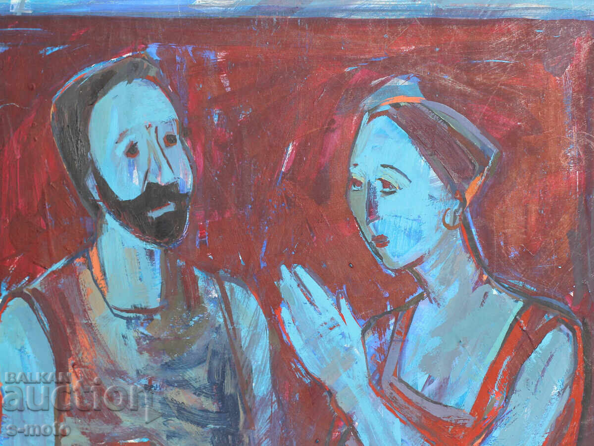 Παράδοση Πίνακας γκουάς τέλη 20ου αιώνα, παραστατική σύνθεση