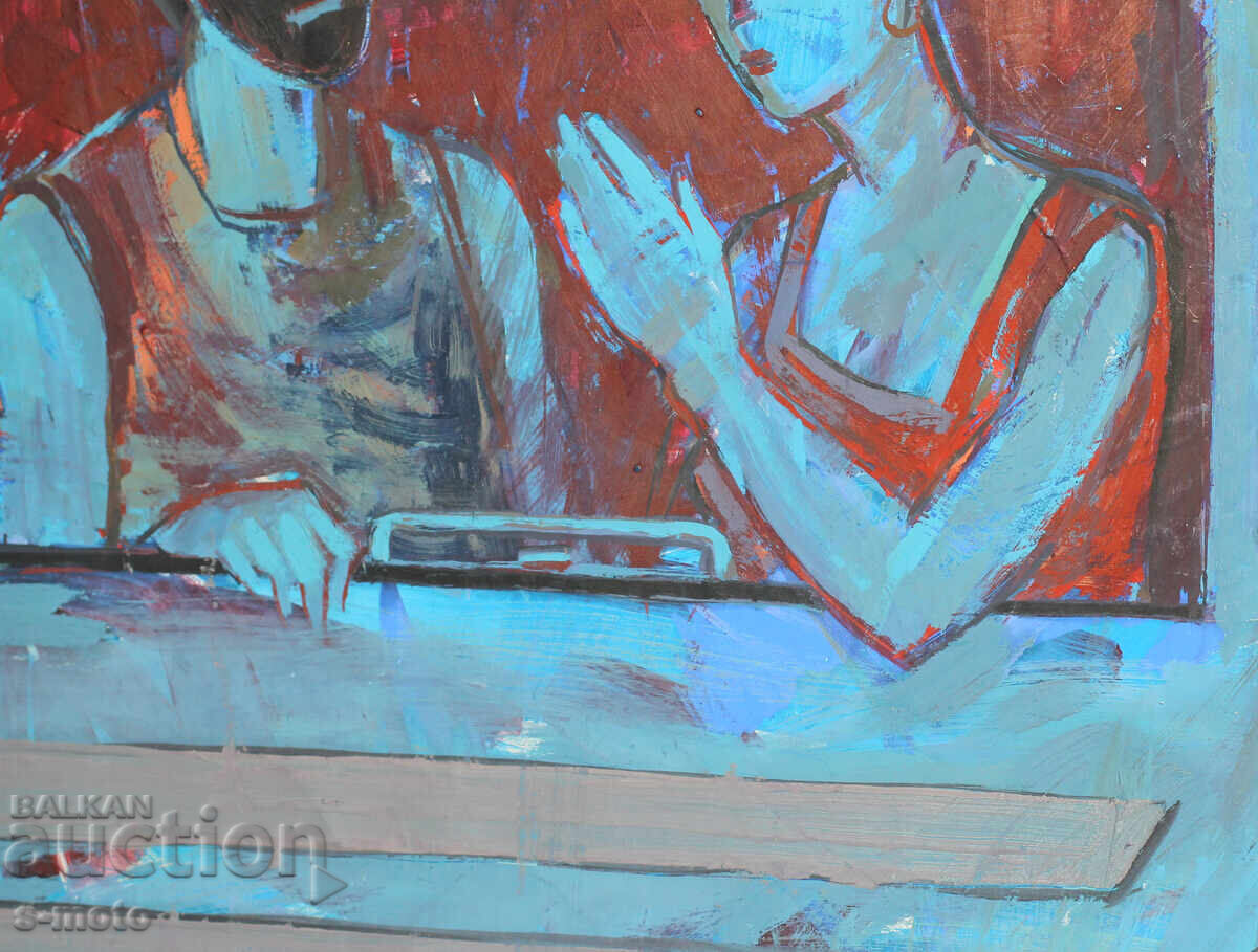 Πίνακας γκουάς τέλη 20ου αιώνα, παραστατική σύνθεση - 5